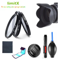 52mm Filter UV CPL ND4 Lens Hood Cap Cleaning Pen for Nikon D3000 D3100 D3200 D3300 D5000 D5100 D5200 D5300 D5500 18-55mm lens