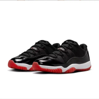 【NIKE 耐吉】Air Jordan 11 Low Bred 2025 黑紅 經典 傳奇(FV5104-006)