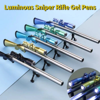 Creative Sniper Rifle Gel Pens Signature Pen Toy Gun design Luminous LED Sniper Scope Birthday Writing Gifts