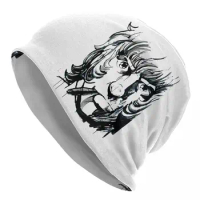 Cobra Space Adventure Pirate Beanie Hats Psychogun Kobura Adventure Bonnet Hats Unisex Vintage Hippie Knit Hat Design Warm Caps