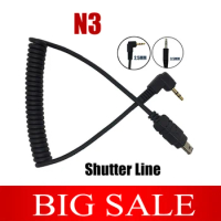 2.5/3.5mm-N3 Remote Control Shutter Release Flash Trigger Wire Cable Line for Nikon D600 D610 D7100 D7000 D90 D5200 D5100 D3200