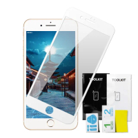 IPhone8PLUS 7PLUS 9H滿版玻璃貼鋼化膜白框防窺手機保護貼(IPHOEN7PLUS保護貼IPHOEN8PLUS保護貼)