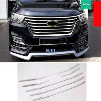 Car Trim Strip Front Grid Grill Moulding Grille Frame For Hyundai Grand Starex TQ Staria H-1 H1 H-200 i800 2018 2019 2020 2021