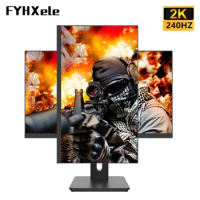 27inch 240Hz 2K QHD Computer Gaming Flat IPS LCD Monitor DP/100w TypeC 1ms Response Free-Sync G-Sync Rotary Lifting With Speaker