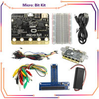 BBC micro bit board Micro:bit Starter Kit ,Microbit Board case+Alligator Clips +expanding board Used for Teaching DIY Beginners
