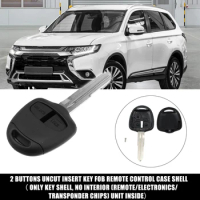 X Autohaux Car 2 Buttons Remote Key Fob Case Keyless Entry Shell Cover Tools for Mitsubishi Lancer Evolution Grandis Outlander