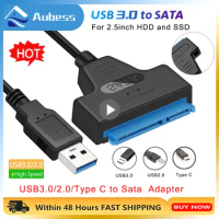 SATA To USB 3.0/2.0-C Cable Up To 6Gbps For 2.5 Inch External HDD SSD Hard Drive SATA 3 22 Pin Adapter USB 3.0 To Sata III Cord