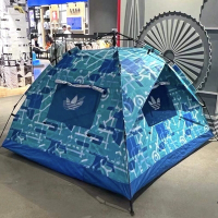 Adidas 三葉草帳篷 藍  戶外休閒 野營 便攜 露營