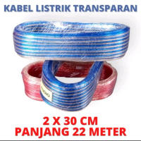 KABEL LISTRIK TRANSPARAN 2x30 KABEL AUDIO KABEL LISTRIK ROLL SERABUT