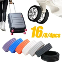 16/4PCS Silicone Wheels Protector For Luggage Reduce Noise Trolley Case Silent Caster Sleeve Travel Luggage Suitcase Accessories