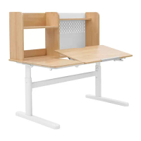 BERGLÄRKA 升降書桌/工作桌, 實心樺木/可傾斜, 120x70 公分