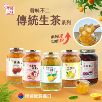 韓味不二 有果肉.生茶系列 果醬茶1kg(柚子茶/蘋果茶950g/紅棗茶/水蜜桃蘋果茶/檸檬茶)