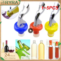 1~5PCS Press Wine Stopper Vacuum Sealed Plug Wine Bottle Stopper Wine Saver Caps Bar Kitchen Tools Wine Bottle Stopper Home Bar