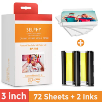 Compatible Canon Selphy 3 inch Ink Paper 54*86mm for Selphy CP1500 CP1300 CP1200 CP910 CP900 Printer work for C Tray Card Size