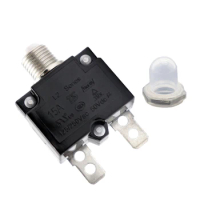 15 Amp DC Thermal Circuit Breaker with Quick Connect Terminal &amp; Transparent Waterproof Button Cover