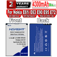 HSABAT 4300mAh BP-4L battery For Nokia E61i E63 E90 E95 E72 E52 E71 6650F N810 N97