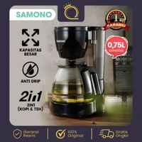 SAMONO Coffee Maker 750ML SW-CMB06B Black Mesin Kopi Multifungsi 2in1 Safe Packing (Bubble)