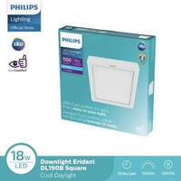 Philips Lampu Downlight Eridani Kotak Outbow Surface 18W D200 6500K Putih