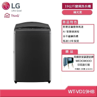 LG樂金 19公斤 AI DD 智慧直驅變頻直立洗衣機(極光黑) WT-VD19HB(獨家送好禮)