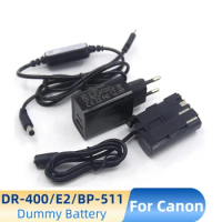 USB Type-C Power Cable DR-400 BG-E2 E2N BP-511 Dummy Battery PD Charger For Canon EOS 20D 30D 40D 5D 50D D30 D60 Camera