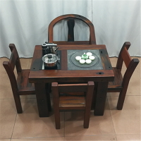 老船木茶桌椅組合實木仿古茶臺簡約茶幾陽臺戶外小茶桌迷你小型桌