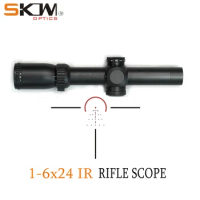 Tactical Reticle Rifle Scopes, Shock Proof Riflescopes, 30mm Rings, Hunting, 1-6x24, Free Shipping