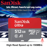 SanDisk Ultra microSDXC UHS-I Memory Card C10 U1 Full HD A1 MicroSD Card 1T 512G 256G 128G 64G 32G High Speed Trans Flash Card