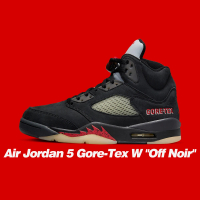 NIKE 耐吉 籃球鞋 Air Jordan 5 Gore-Tex W Off Noir AJ5 黑紅 女鞋 男女段 DR0092-001(Jordan 1)