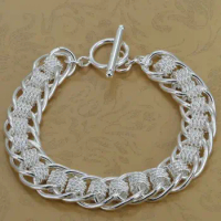 H059 Free Shipping Wholesale Silver plated bracelet, silver fashion jewelry Centipede Bracelet /bmiakdpasu