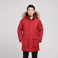 【巴黎精品】現貨+預購 真羽絨90%白鴨絨羽絨外套羽絨衣夾克(保暖貉子毛領中長版連帽男外套3色p1ai22)