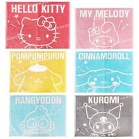 小禮堂 Sanrio 三麗鷗 毛巾布腳踏墊 60x45cm (大臉線條款) Kitty 酷洛米 美樂蒂