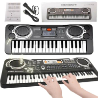 61 Keys Black Digital Music Electronic Keyboard KeyBoard Electric Piano Kids Gift Musical Instrument BestBirthday Gifts for Kids