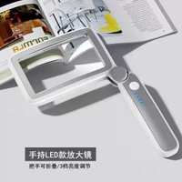 充電高倍高畫質手持摺疊便攜式老人閱讀放大鏡帶燈電子維修元件手提電話