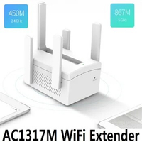 5 Antennas 2.4+5GHz 11ac 1317M WiFi Wireless Extender Repeater Booster AP Enhancement Mobile WiFi Hotspot WiFi signal amplifier
