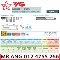 Practica YG-1 KOREA T7099 HAND TAP(SET OF 3 PIECES)