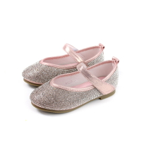 小女生鞋 娃娃鞋 粉紅色 水鑽 中童 童鞋 82625 no157 15.5~19.5cm