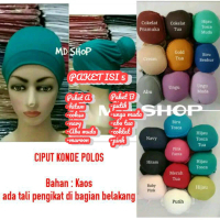 ANH (paket isi 5) Ciput kaos cepol konde polos daleman kerudung ciput rajut premium ciput rajut polo