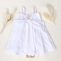 Didod kids | Adele Dress - Dress Katun Anak Perempuan / Dress putih/ Dress pesta anak/ Dress casual