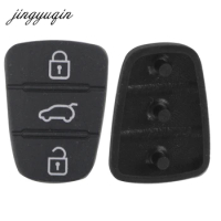 jingyuqin 10pcs/lot 3 Button Remote Key Fob Case Rubber Pad For Hyundai I10 I20 I30 IX35 for Kia K2 K5 Rio Sportage Flip Key