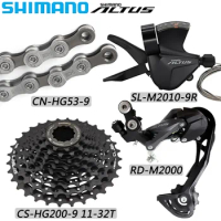SHIMANO ALTUS M2000 9 Speed Derailleur MTB Bike Right Shift Lever CN-HG53 Chain CS-HG200-9 32T/34T/36T Cassette Bike Parts