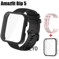 For Amazfit Bip 5 Case Protective Screen Protector Cover bip5 Strap Soft Silicone Belt Smart Watch Watchband Accessories