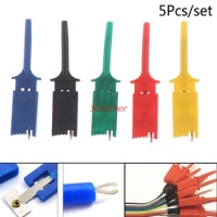 New 5Pcs/set Meter Tester Leads Test Probe Hook For SMD IC Test Clips SMD IC Hook 4.9 x 1cm