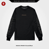 ORARIE T-Shirt Longsleeve THE PHILOSOPER Hitam Katun Combed 24S Reaktif Gramasi 185 gsm Sablon Disch