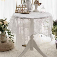 ❤︎復古法式蕾絲玫瑰桌巾 茶幾桌布 野餐餐巾 拍照背景