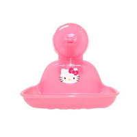 大賀屋 HelloKitty 吸盤式 肥皂盒 皂盒 肥皂 收納盒 浴室 三麗鷗 KT 凱蒂貓 日貨 正版授權 T00110093