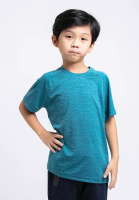 FOREST Forest Kids Unisex Dri-Fit Quick Dry T Shirt Round Neck Sports Tee | Baju T shirt Budak - FK20105-44Turquoise