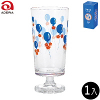 【ADERIA】高腳玻璃杯 305ml 1入 氣球款 昭和復古系列(玻璃杯 水杯 飲料杯)