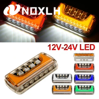 NOXLH 12V-24V Truck Side Marker Light Amber Red Blue Green Night Driving Warning Light High Bright LED Car Light Accessories