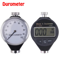 0-100HA Digital Durometer LCD Display Shore A Hardness Tester Tire For Plastic Rubber Test Analog Tire Durometer Hardness