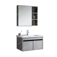 Ceramic Basin Stone Plate Basin Stainless Steel Bathroom Cabinet Assembled Cabinet Mirror Cabinet Locker Bathroom Wash Basin